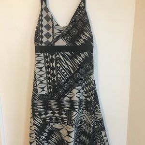 Pategonia Black and Beige Halter Dress